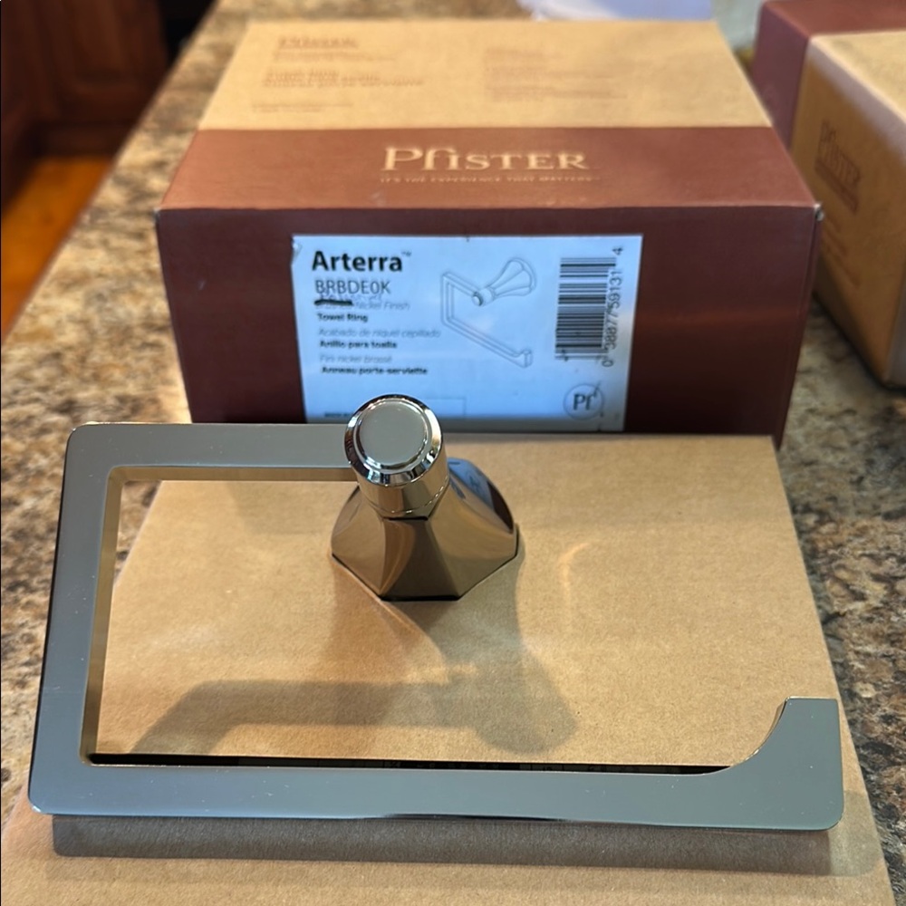 PFISTER ARTERRA TOWEL RING POLISHED NICKEL FINISH NEW IN BOX